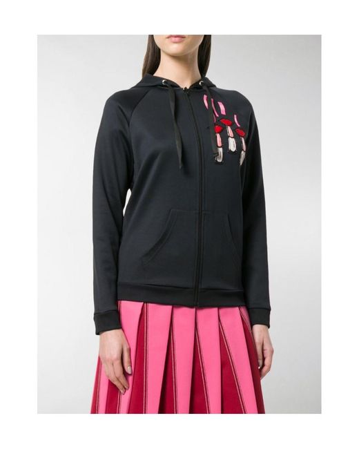 Valentino Black Zipper Hooded Casual Jacket for men