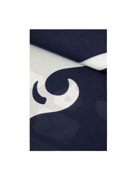KENZO Blue 'Lighthouse' Large Square Scarf for men