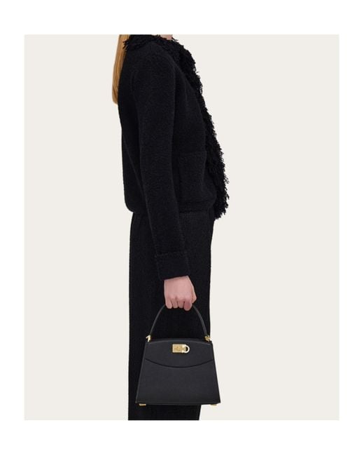 Ferragamo Black Ferragamo The New Studio Box Tote Bag