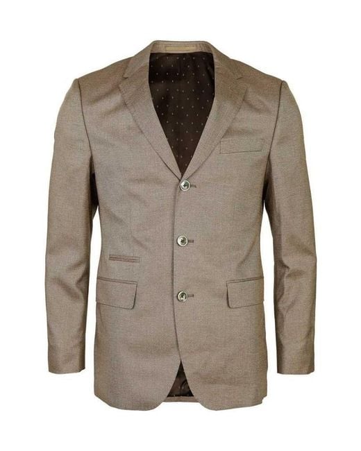 Boss Brown Lapel Suit Jacket for men