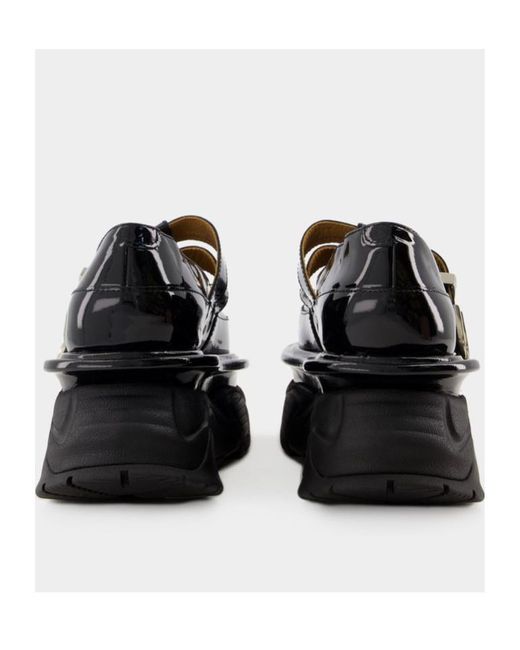 Toga Black Buckled Platform Loafers