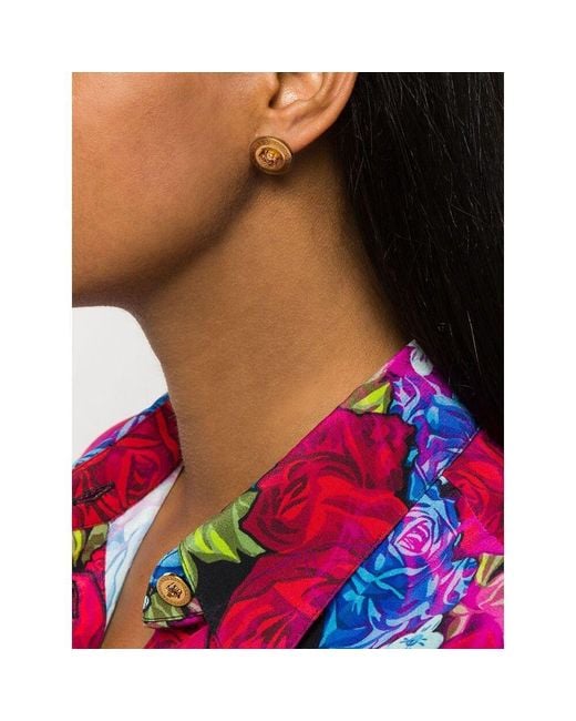 Versace Multicolor A Pair Of Medusa Round Earrings