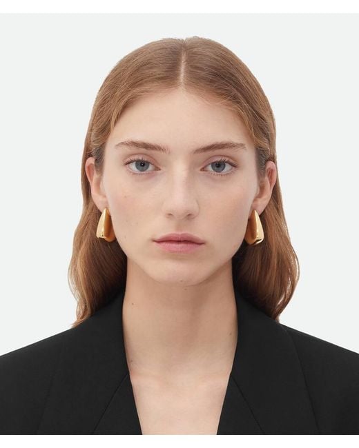 Bottega Veneta Metallic Small Fin Earrings