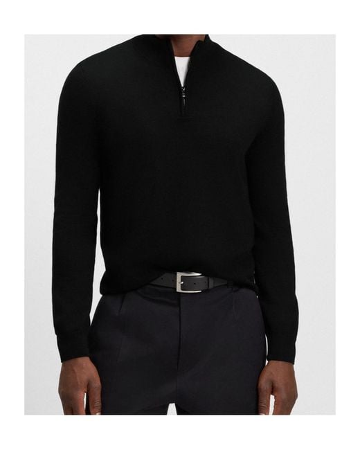 Boss Blue Boss Half-Zip Knitted Jumper for men