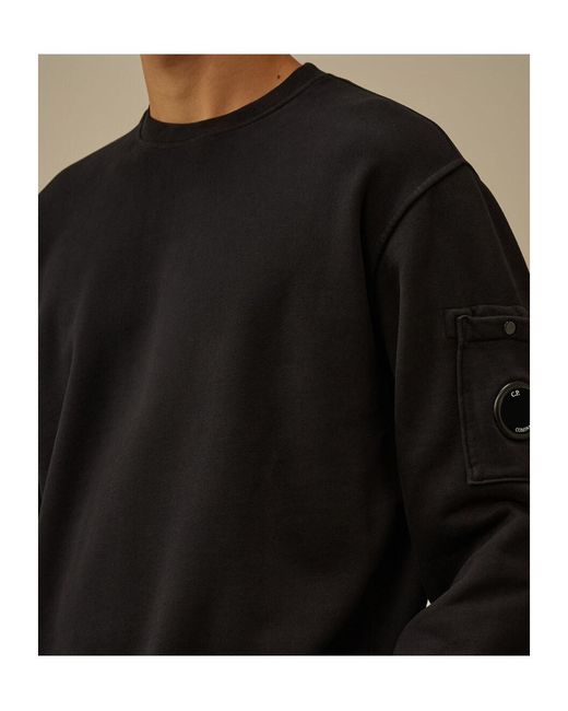 C P Company Black Lens Pocket Sweatshirt for men