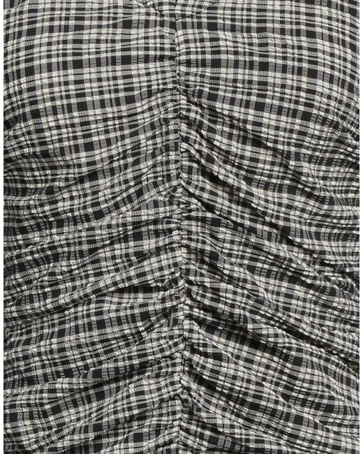 Ganni Gray Plaid Top