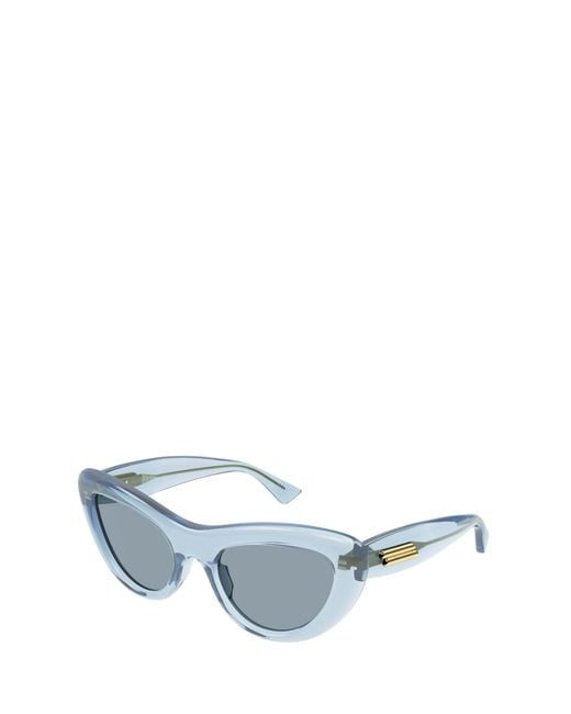 Bottega Veneta Blue Eyewear Bombe Cat Eye Sunglasses