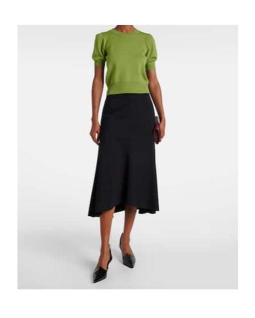 Oscar de la Renta Green Virgin Wool Sweater