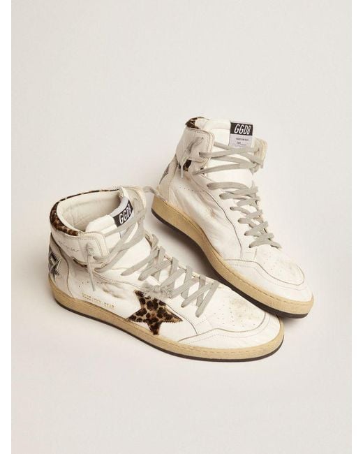 Golden Goose Deluxe Brand Natural Sky Star High-Top Sneakers for men