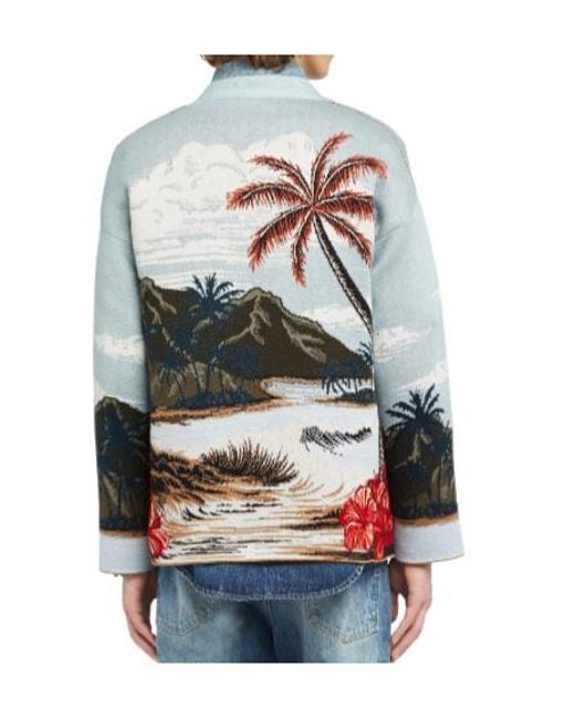 Alanui White Hidden Bay Cardigan for men