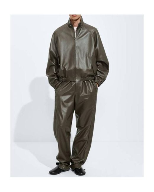 Bottega Veneta Gray Leather Blouson for men