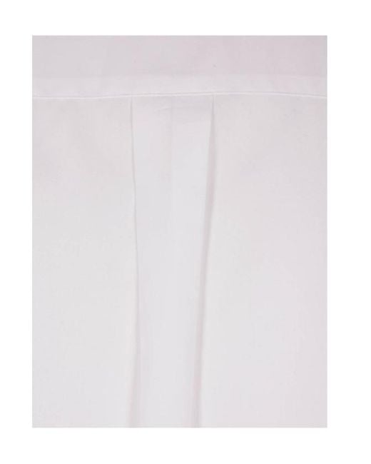Yohji Yamamoto White Long-Sleeved Straight-Hem Shirt for men