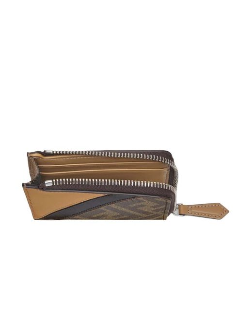 Fendi Multicolor Monogram-Print Leather Wallet for men
