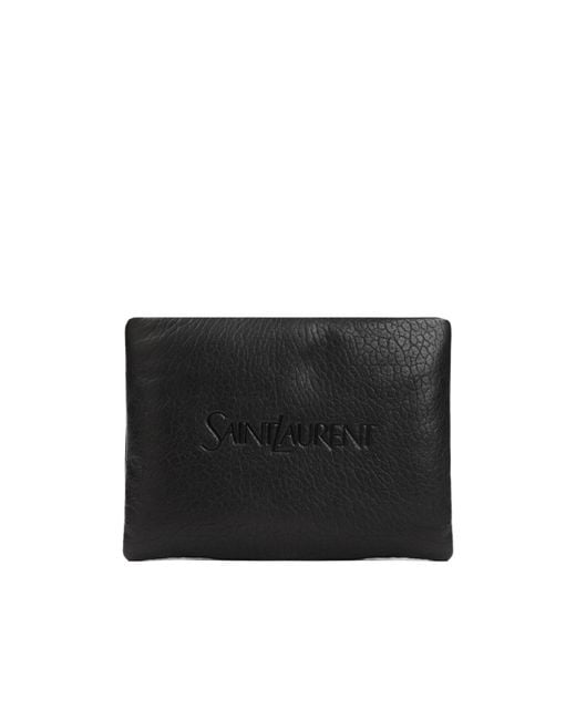 Saint Laurent Black Logo Debossed Wallet for men