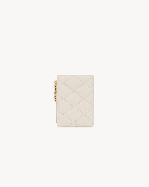 Saint Laurent White Bifold Wallet
