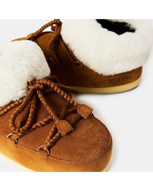 Moon Boot Brown Solid Color Snow Boots