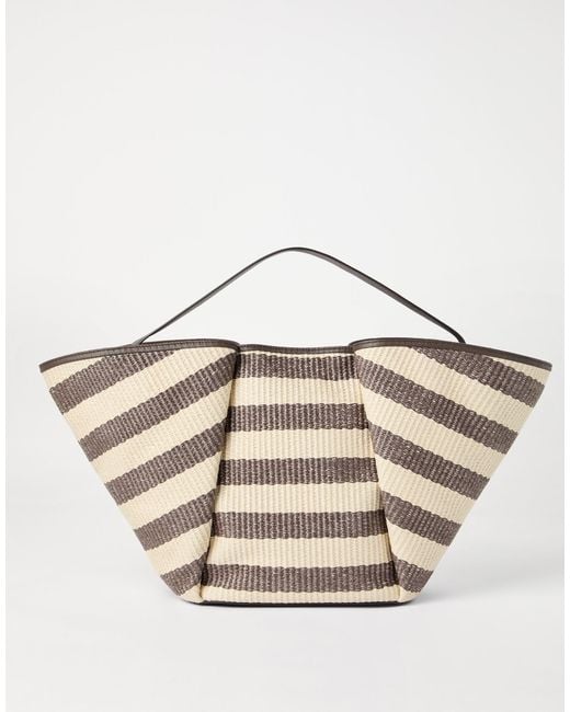 Brunello Cucinelli White Large Marina Tote Bag