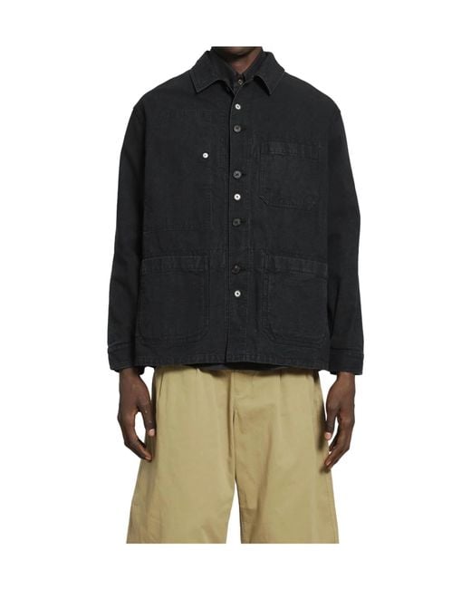 Comme des Garçons Blue Long-Sleeved Casual Jacket for men