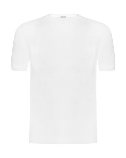 Malo White Short Sleeved Crewneck T-Shirt for men