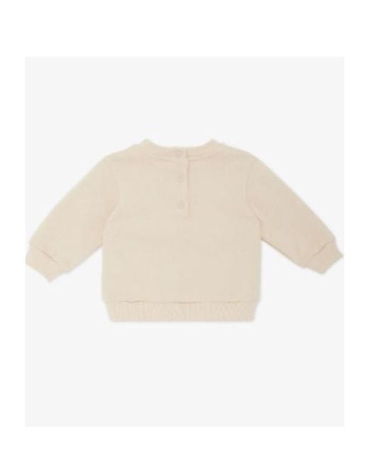 Fendi White Crew-Neck Baby Sweatshirt