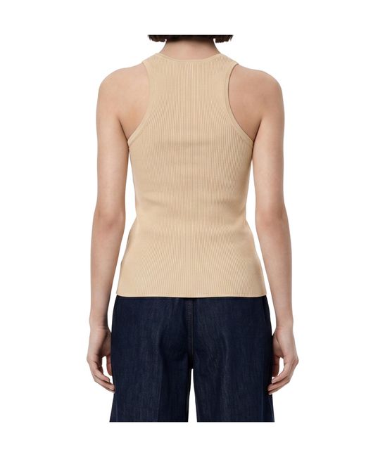 Soeur Natural Ribbed Knit Vest