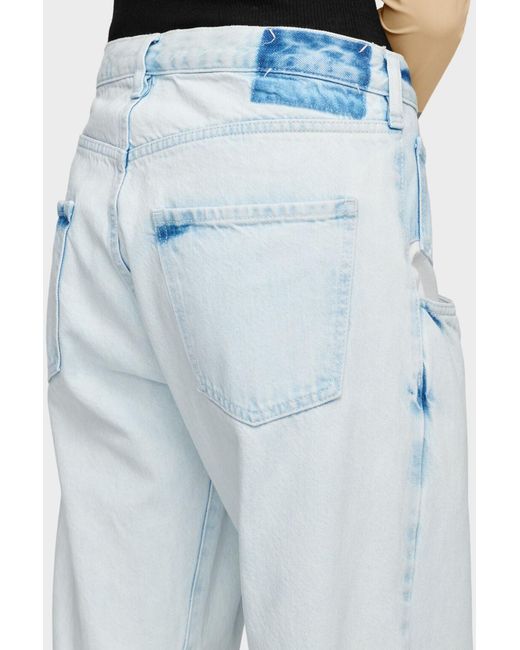 Maison Margiela Blue Bleached Straight-Leg Jeans