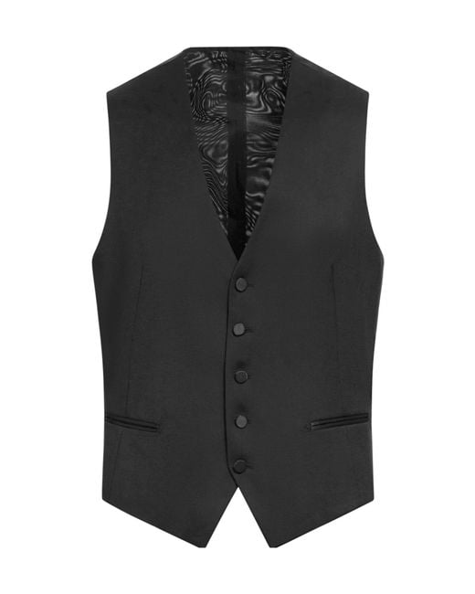 Tagliatore Black Satin-Lapels Virgin Wool Dinner Suit for men