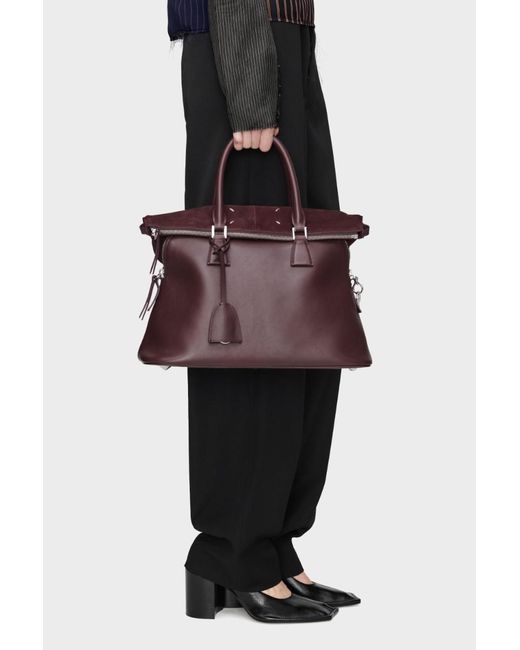 Maison Margiela Red 5Ac Soft Medium Zip-Up Tote Bag