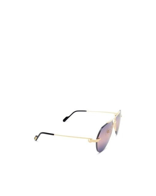 Cartier Pink Aviator Frame Sunglasses for men