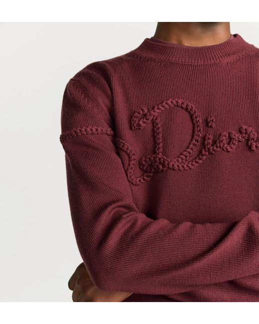 Dior Purple Ribbon Sweater for men