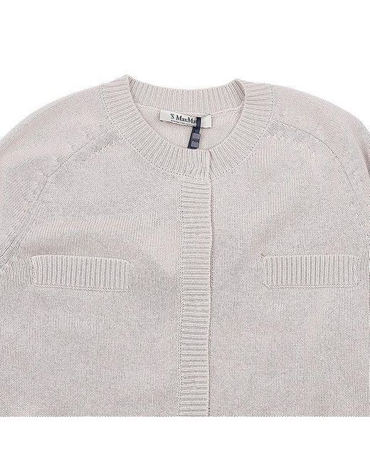 Max Mara White Long-Sleeved Sweater