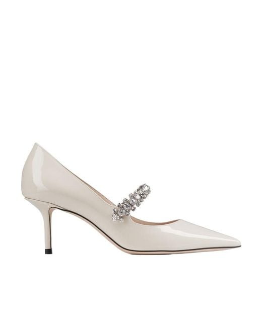 Jimmy Choo White Bing 65 Pointed High Heels