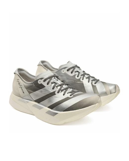 Y-3 Gray Color Block Sneakers for men