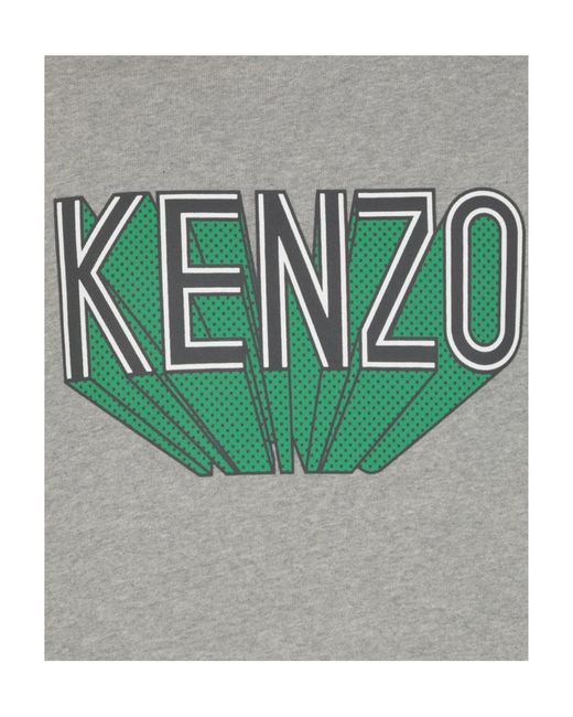 KENZO Blue Sweatshirt With Logo for men