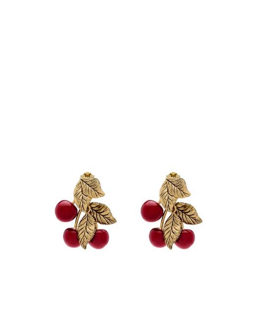 Saint Laurent White Cherry Earrings