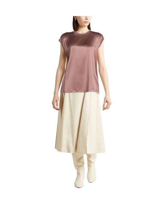 Brunello Cucinelli Pink Solid Color Tops
