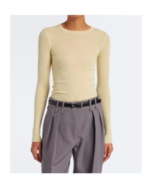 Jil Sander Natural Ribbed-Knit Wool Sweater