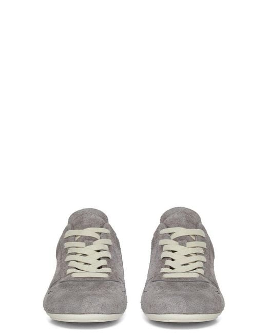 Rick Owens Gray Minimal Thick-Soled Low-Top Sneakers for men