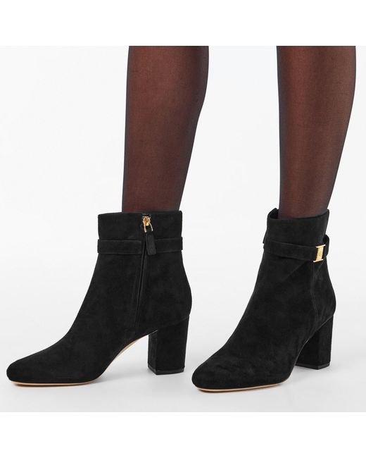Ralph Lauren Black Side Zipper Ankle Boots