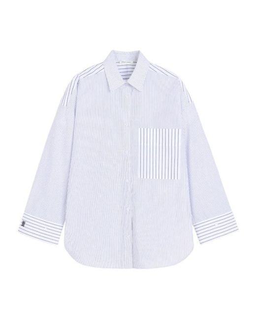 By Malene Birger White Derris Pinstripe Chest-Pocket Shirt
