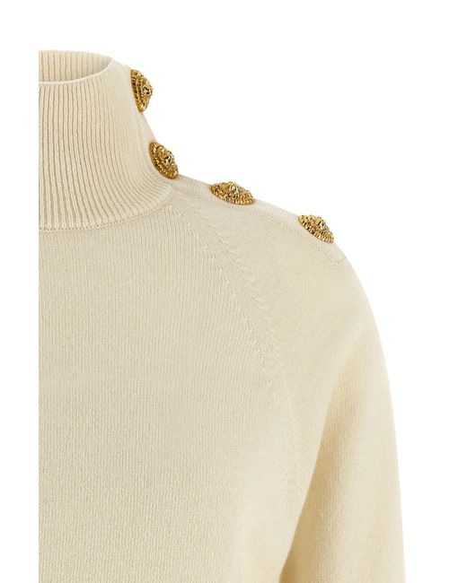 Balmain Natural Turtleneck Knitted Jumper