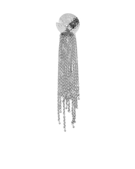 Lemaire White Chain Tassel Earrings