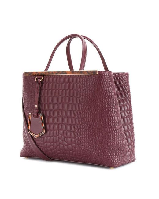 Fendi Purple Logo Details Handbag