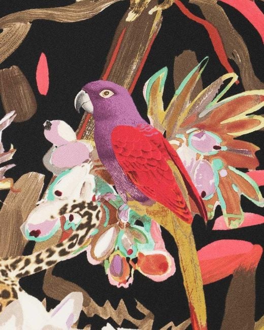 Ferragamo Black Printed Silk Scarf