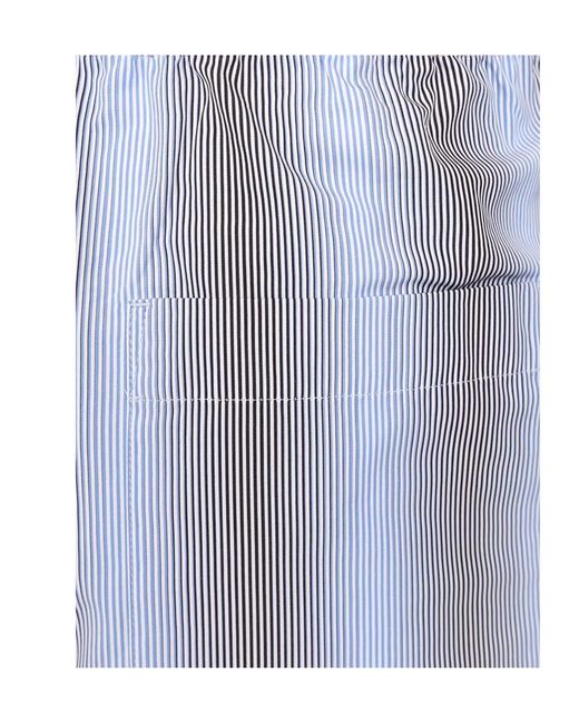 Dries Van Noten Blue Piperi Striped Drawstring Shorts for men