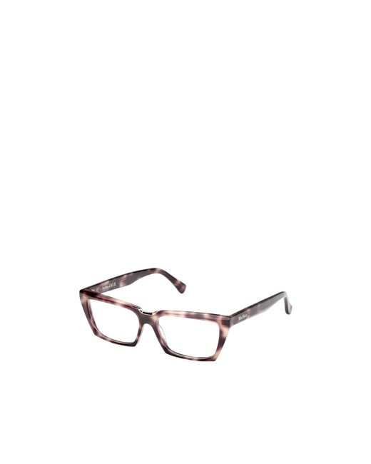 Max Mara White Rectangular Frame Glasses