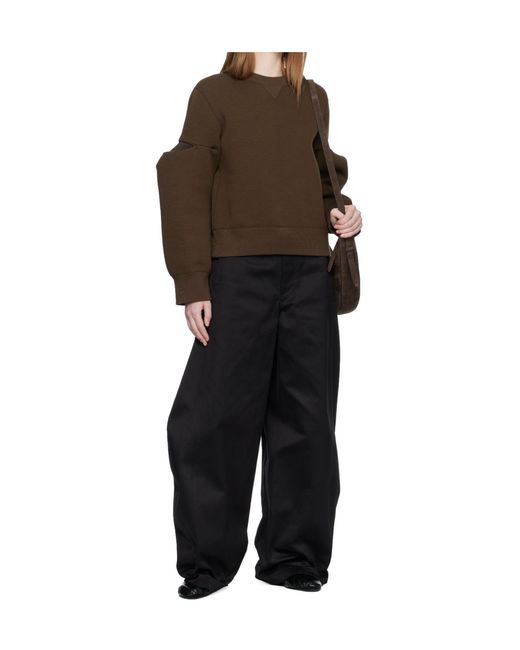 Sacai Brown Sponge Sweat Pullover