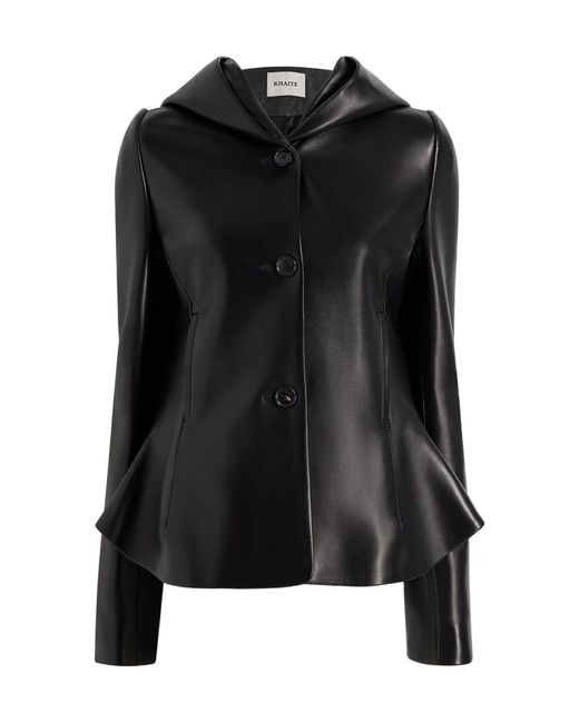 Khaite Black Leather Jackets