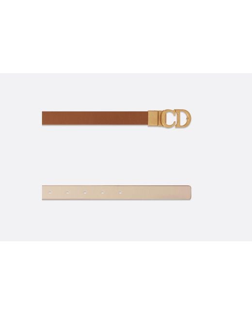 Dior White Reversible Saddle Belt