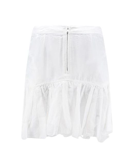 Isabel Marant White Zippered Skirt